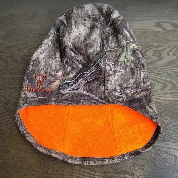 HUNTWORTH FULL FACE MASK HAT HOOD CAMO Orange FLEECE LINED OS H1 - Picture 5 of 9